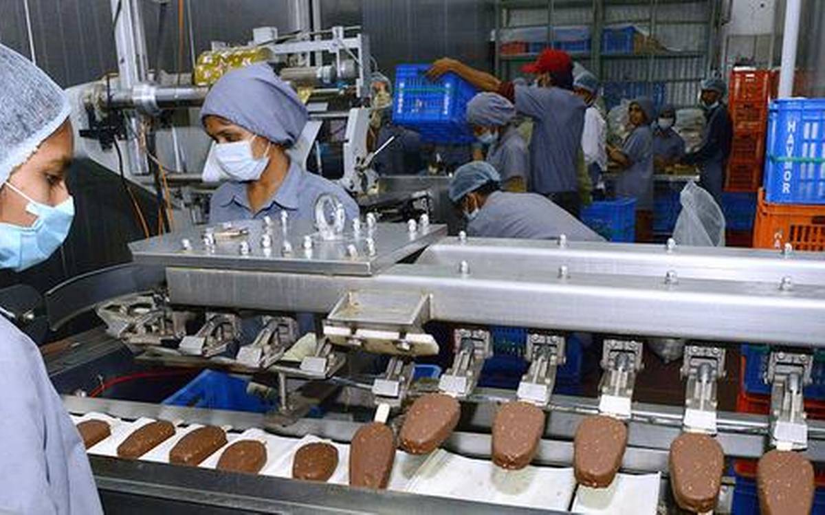 linha de produção sorvete